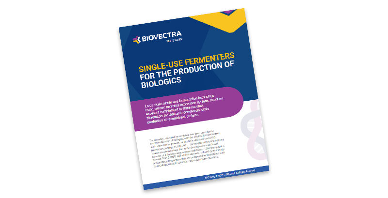 Single-use fermenters for the production of biologics Book Cover