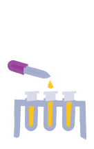 A pipette dispenses liquid into three test tubes positioned in a holder, illustrating a scientific or laboratory experiment.